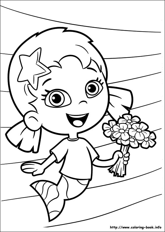 Plansa de colorat cu Bubble Guppies 61 63